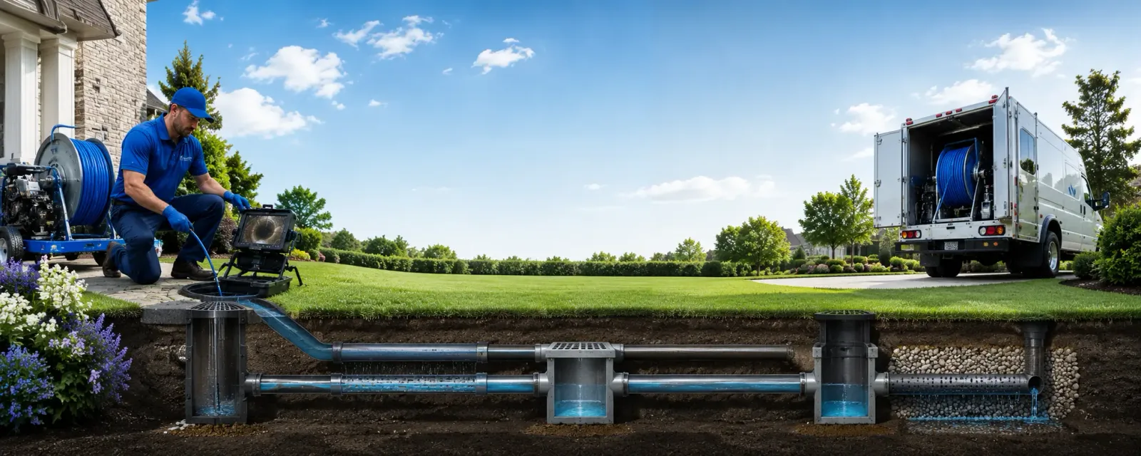 Outdoor drain cleaning information for Greenfield Park, NY